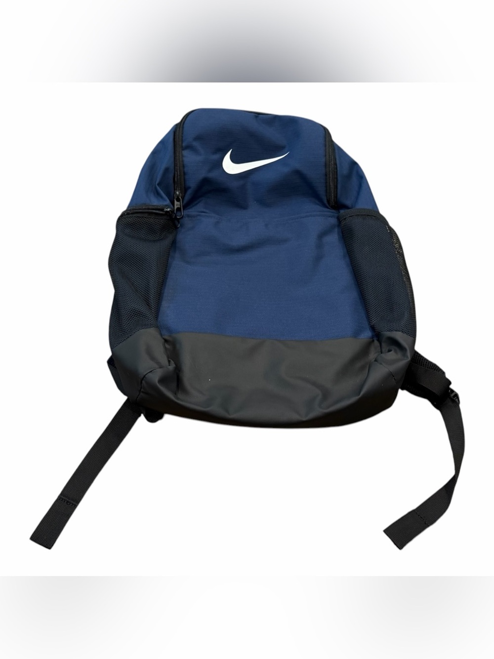 Nike Blue/Black Medium Backpack Zip Closure Padded Straps Outer Pockets